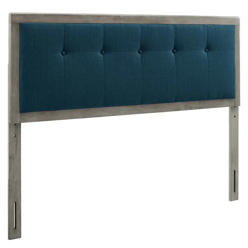 Mod-6224-gry-azu Modway Furniture Draper Bedroom Furniture Bed