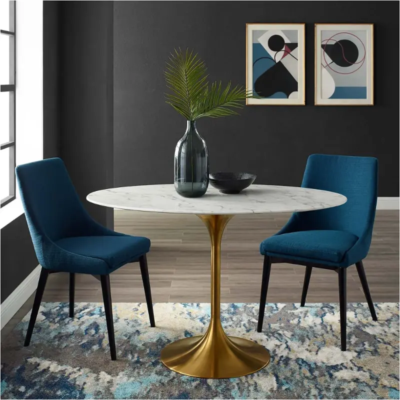 Eei-3216-gld-whi Modway Furniture Lippa Dining Room Furniture Dining Table