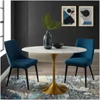 Eei-3216-gld-whi Modway Furniture Lippa Dining Room Furniture Dining Table