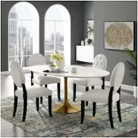 Eei-3255-gld-whi Modway Furniture Lippa Dining Room Furniture Dining Table