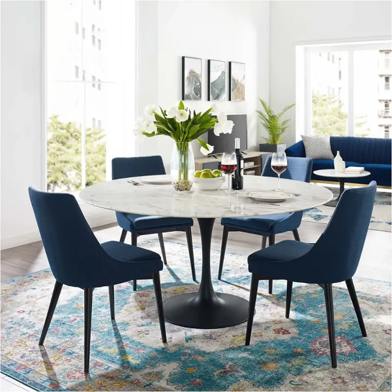 Eei-3528-blk-whi Modway Furniture Lippa Dining Room Furniture Dining Table