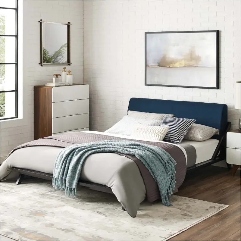 Mod-6047-cap-blu Modway Furniture Luella Bedroom Furniture Bed