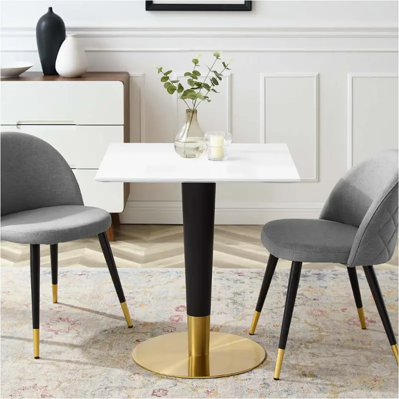 Eei-5119-gld-whi Modway Furniture Zinque Dining Room Furniture Dining Table