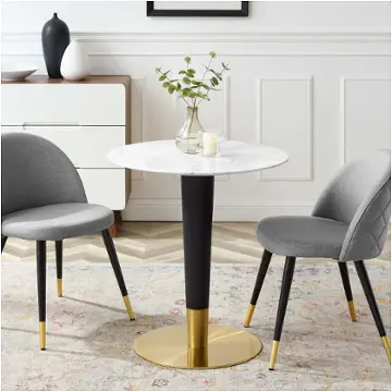 Eei-5121-gld-whi Modway Furniture Zinque Dining Room Furniture Dining Table