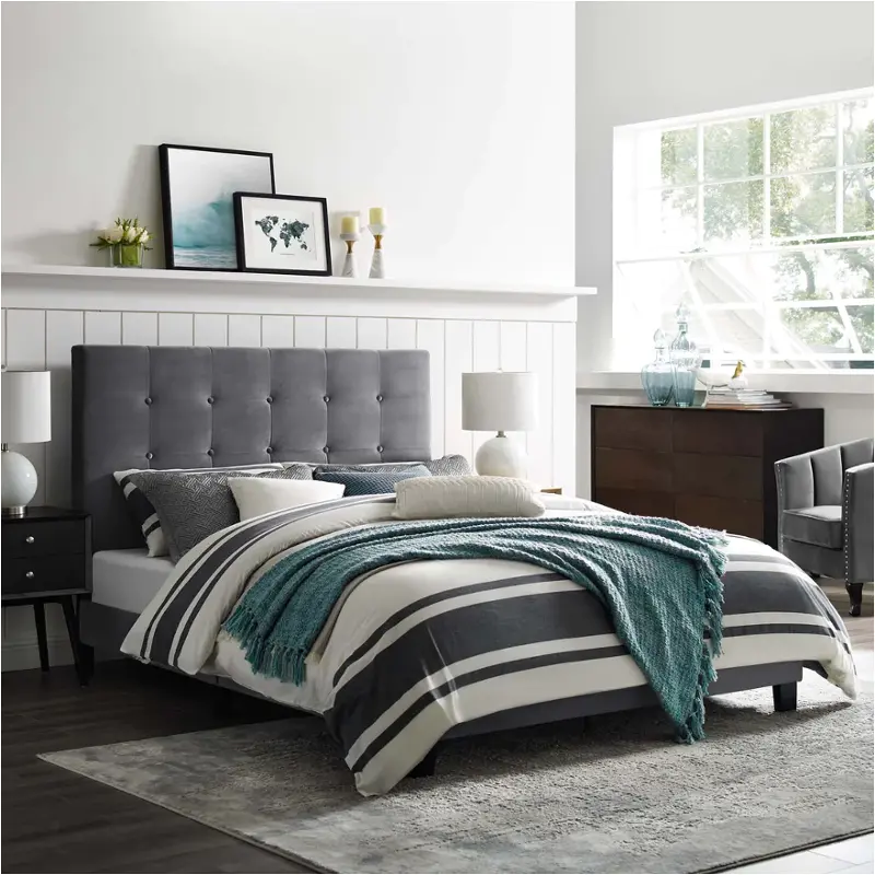 Mod-5823-gry Modway Furniture Melanie Bedroom Furniture Bed