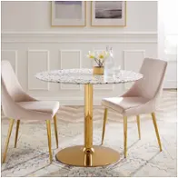Eei-5726-gld-whi Modway Furniture Verne Dining Room Furniture Dining Table