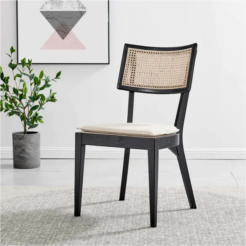 Eei-6080-blk-bei Modway Furniture Caledonia Dining Room Furniture Dining Chair