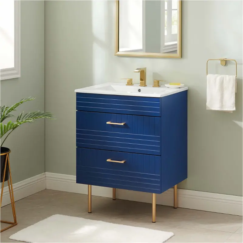 Eei-5817-blu-whi Modway Furniture Daybreak Bathroom Furniture Accent Cabinet