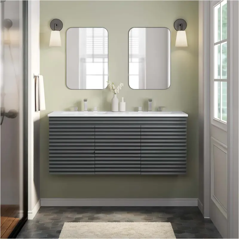 Eei-5802-gry-whi Modway Furniture Render Bathroom Furniture Vanitie
