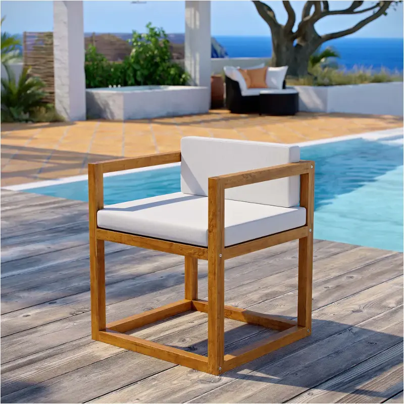 Eei-3420-nat-whi Modway Furniture Newbury Outdoor Furniture Patio Seating