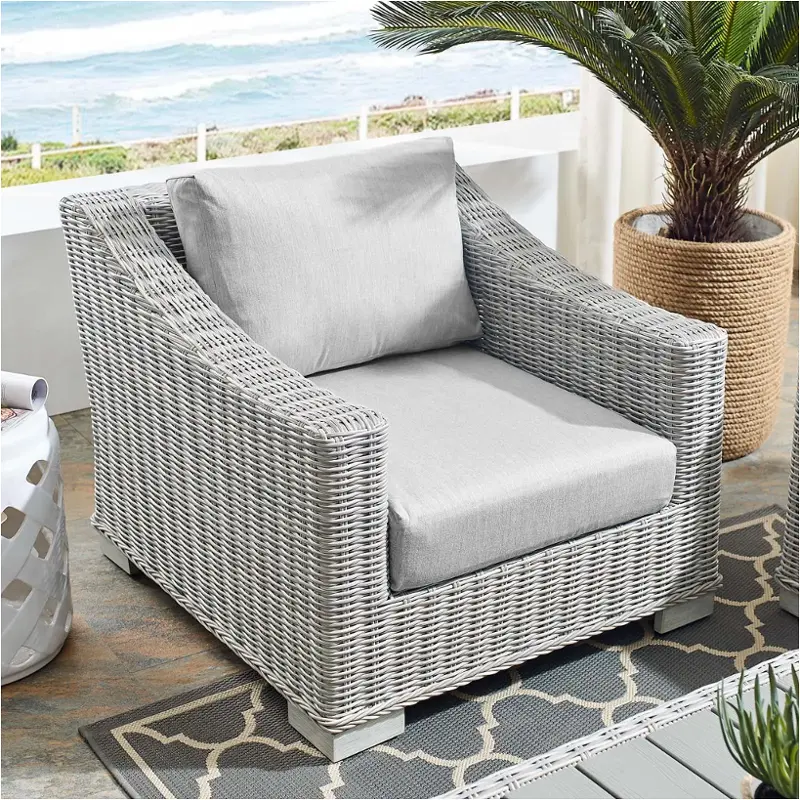 Eei-3972-lgr-gry Modway Furniture Conway Outdoor Furniture Patio Seating