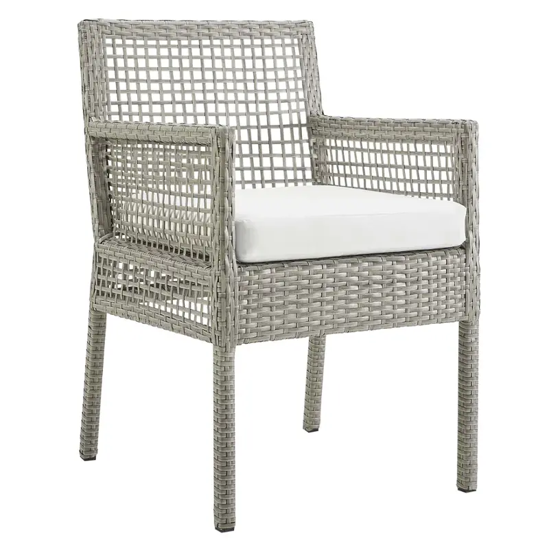 Eei-3561-gry-whi Modway Furniture Aura Dining Room Furniture Dining Chair