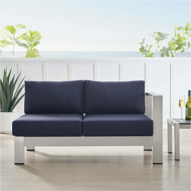 Eei-4222-slv-nav Modway Furniture Seg Outdoor Furniture Sectional
