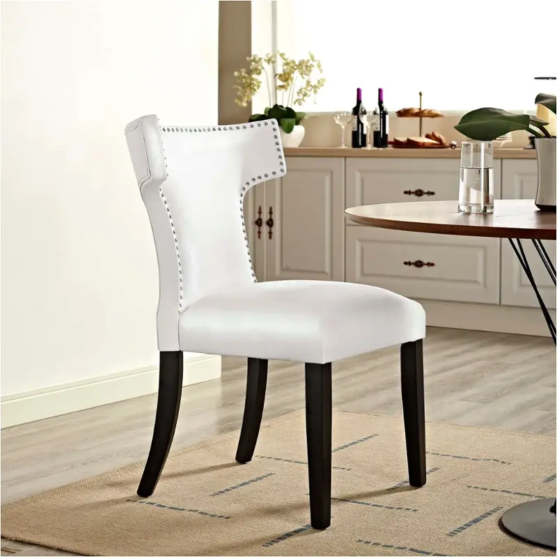 Eei-3922-whi Modway Furniture Curve Dining Room Furniture Dining Chair