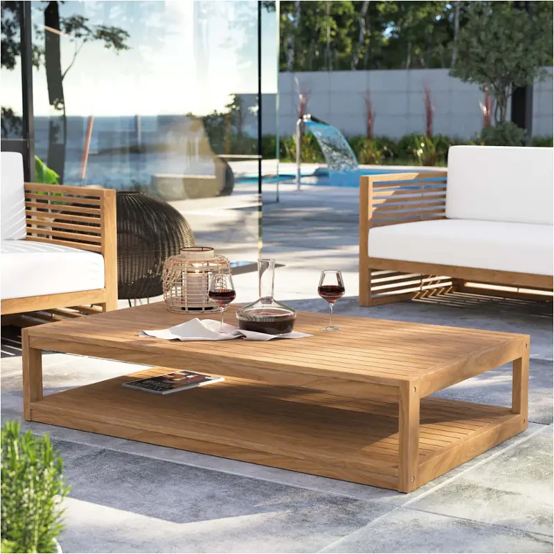 Eei-5608-nat Modway Furniture Carlsbad Outdoor Furniture Cocktail Table
