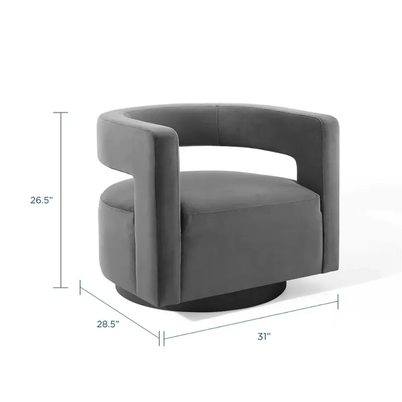 Eei-3947-gry Modway Furniture Spin Living Room Furniture Living Room Chair