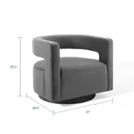 Eei-3947-gry Modway Furniture Spin Living Room Furniture Living Room Chair