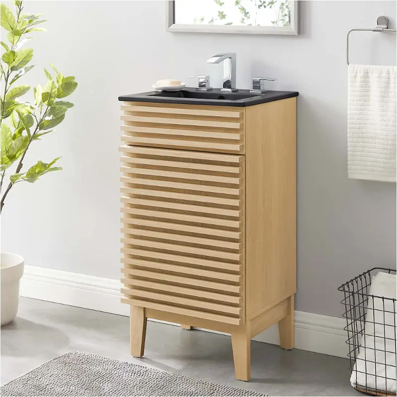 Eei-5391-oak-blk Modway Furniture Render Bathroom Furniture Vanitie