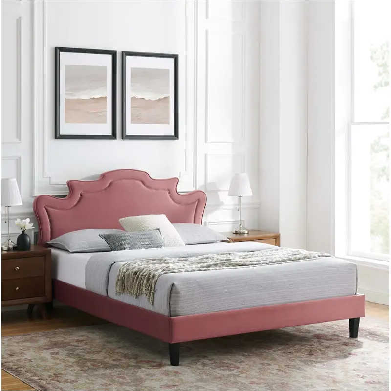 Mod-6830-dus Modway Furniture Neena Performance Velvet Queen Bed