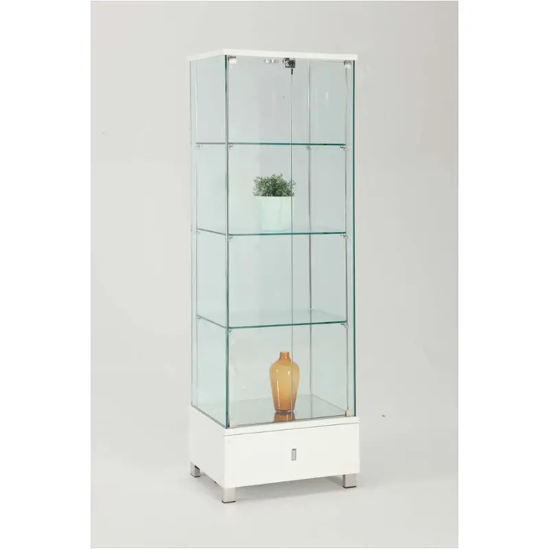 6628-cur-wht Chintaly Imports Furniture 6628 Dining Room Furniture Curio