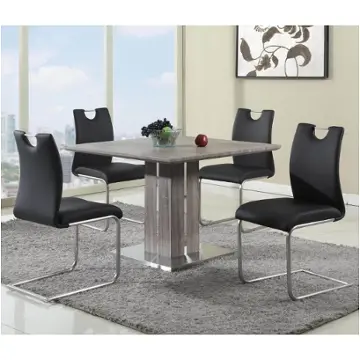 Carina-dt-drk-t Chintaly Imports Furniture Carina Dining Room Furniture Dinette Table