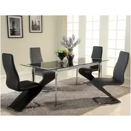 Tara-dt-blk Chintaly Imports Furniture Tara Dining Room Furniture Dinette Table