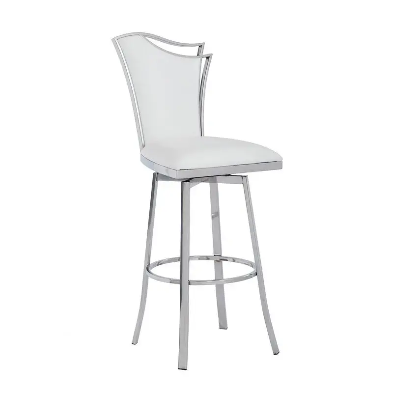 Nadia-bs-wht Chintaly Imports Furniture Nadia Dining Room Furniture Stool