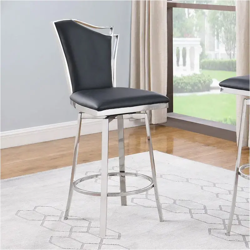 Nadia-cs-blk Chintaly Imports Furniture Nadia Dining Room Furniture Stool