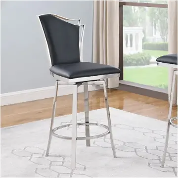 Nadia-cs-blk Chintaly Imports Furniture Nadia Dining Room Furniture Stool