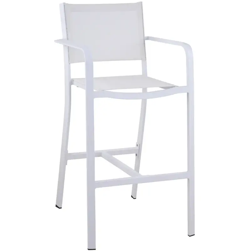 Carmel-bs-wht Chintaly Imports Furniture Carmel Accent Furniture Stool