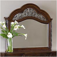 1760-81 Flexsteel Wynwood Furniture Terrassa - Amber Cherry Dark Bedroom Furniture Mirror