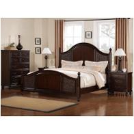 1576-90q1 Flexsteel Wynwood Furniture Biscayne - Antigua Cherry Finish Bedroom Furniture Bed