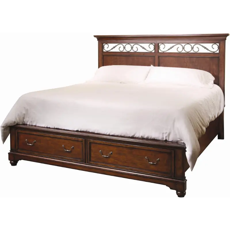 I66-412 Aspen Home Furniture Reedes Landing Bedroom Furniture Bed