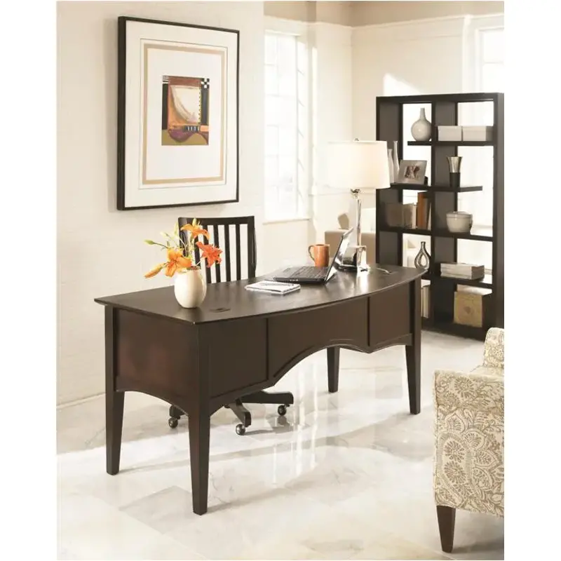 I19-371 Aspen Home Furniture 66in Curved Top Half Pedestal Desk