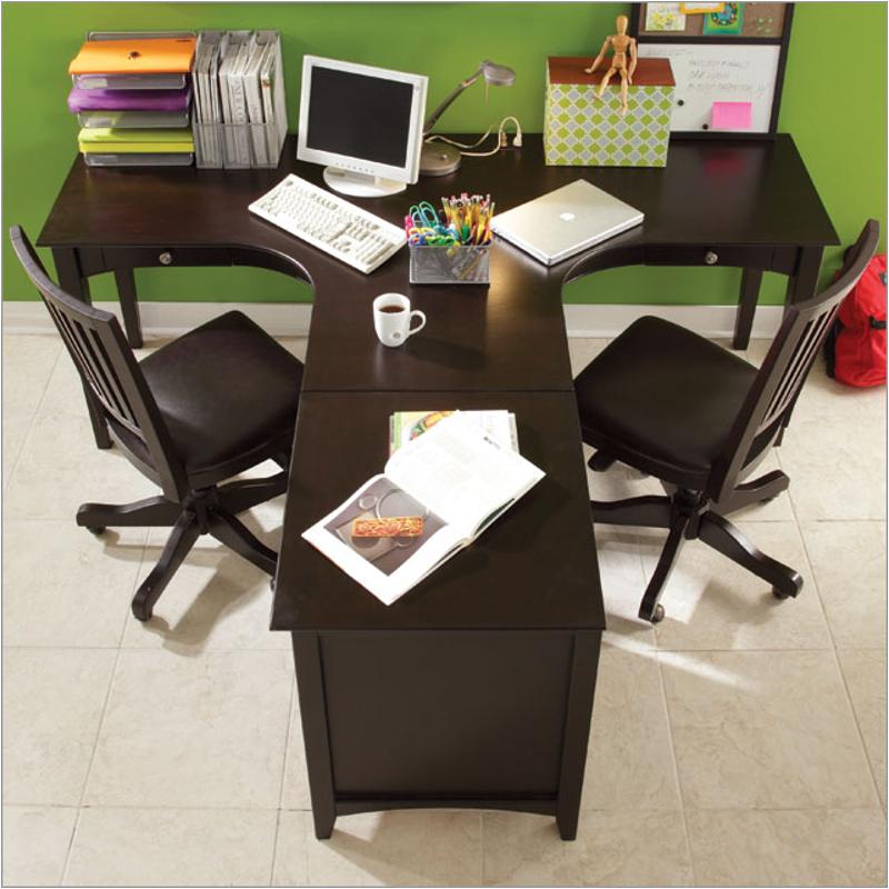 I19 380 Aspen Home Furniture E2 Midtown Home Office Dual T Desk