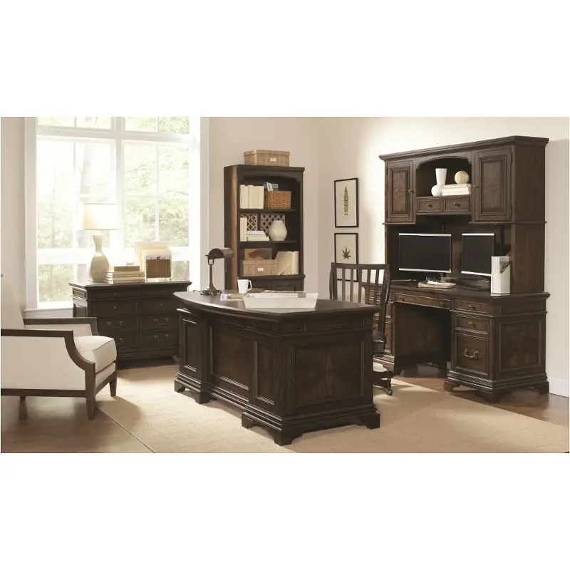 I24-303 Aspen Home Furniture Essex 66in Curved Executive Desk
