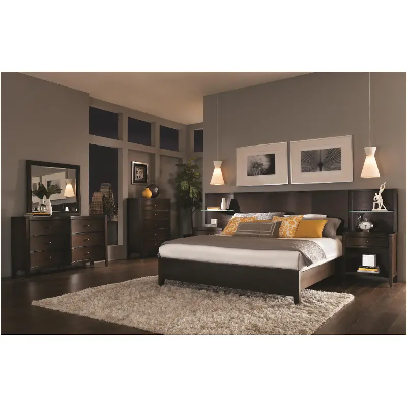 I11-415-ck-wl Aspen Home Furniture Contour Bedroom Furniture Bed