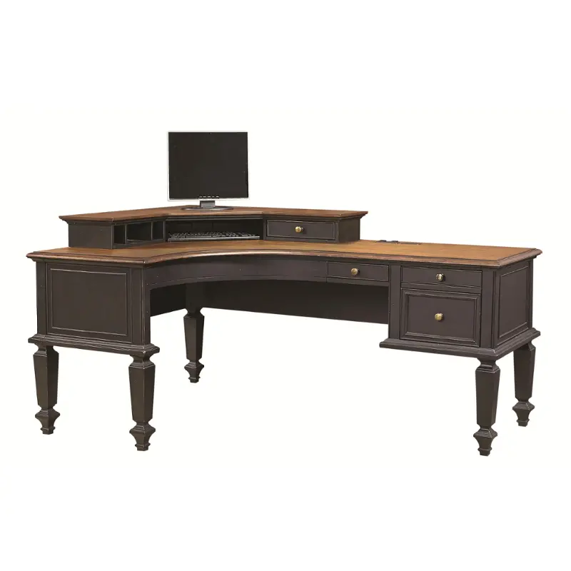 リボーンドール★Aspen(アスペン)★お腹プレート付き、証明書付き I65-372 Aspen Home Furniture E2 72in Curve Half Pedestal L Desk