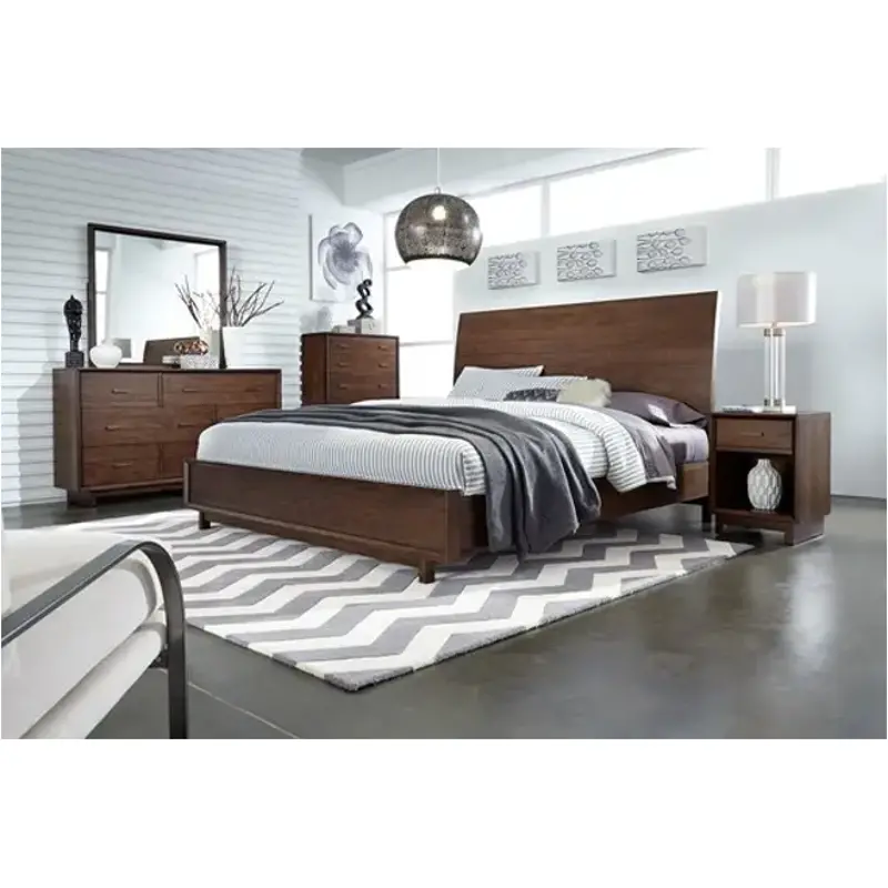 Iwh-404 Aspen Home Furniture Walnut Heights Bedroom Furniture Bed