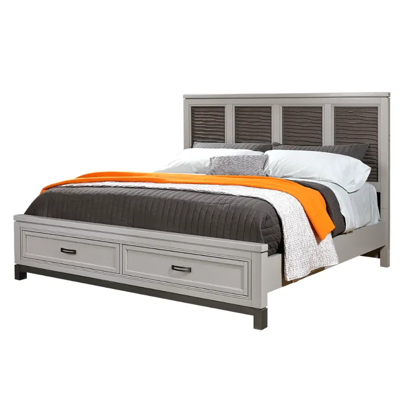 I32-403d Aspen Home Furniture Hyde Park - Gray Bedroom Furniture Bed