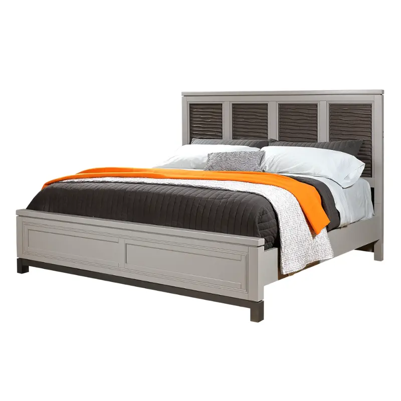 I32-406 Aspen Home Furniture Hyde Park - Gray Bedroom Furniture Bed