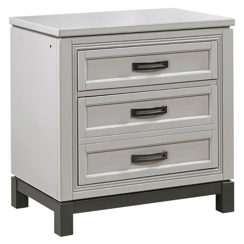 I32450 Aspen Home Furniture Hyde Park Gray Liv360 Nightstand