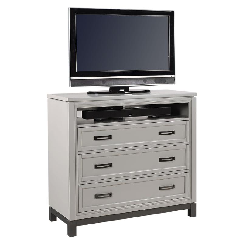 I32486 Aspen Home Furniture Hyde Park Gray Entertainment Chest