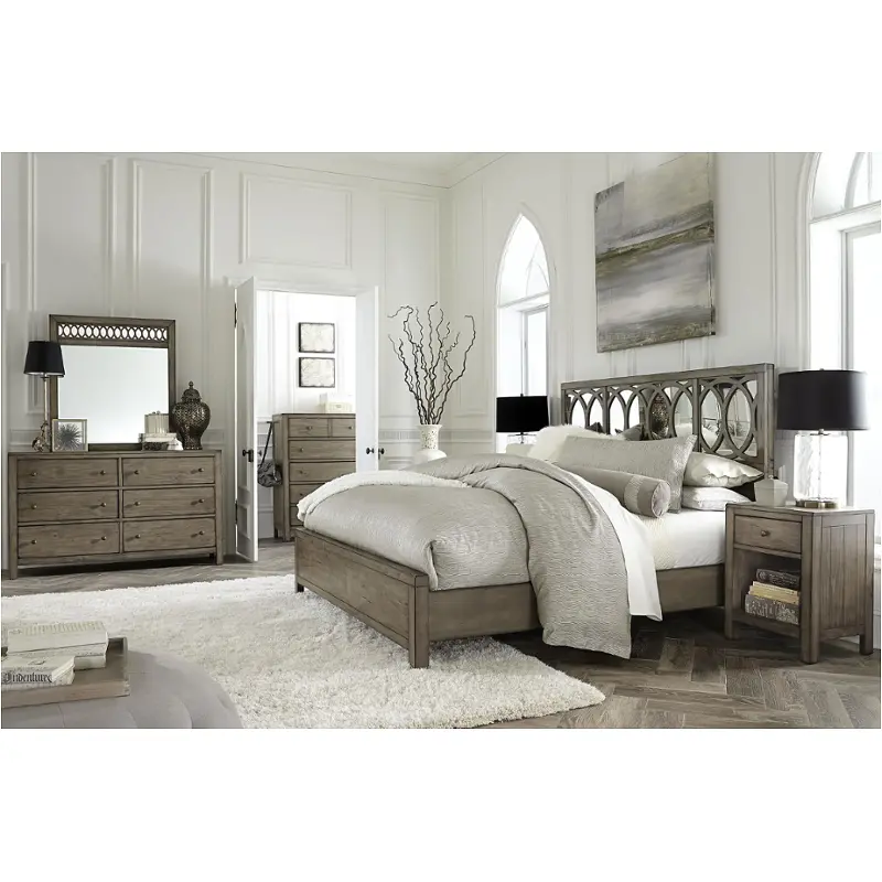 I56-495 Aspen Home Furniture Tildon King Panel With Mirror Bed