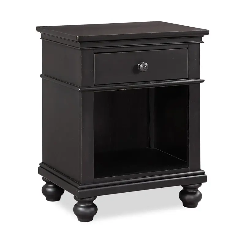 I07-451n-blk Aspen Home Furniture Oxford 1 Drawer Night Stand