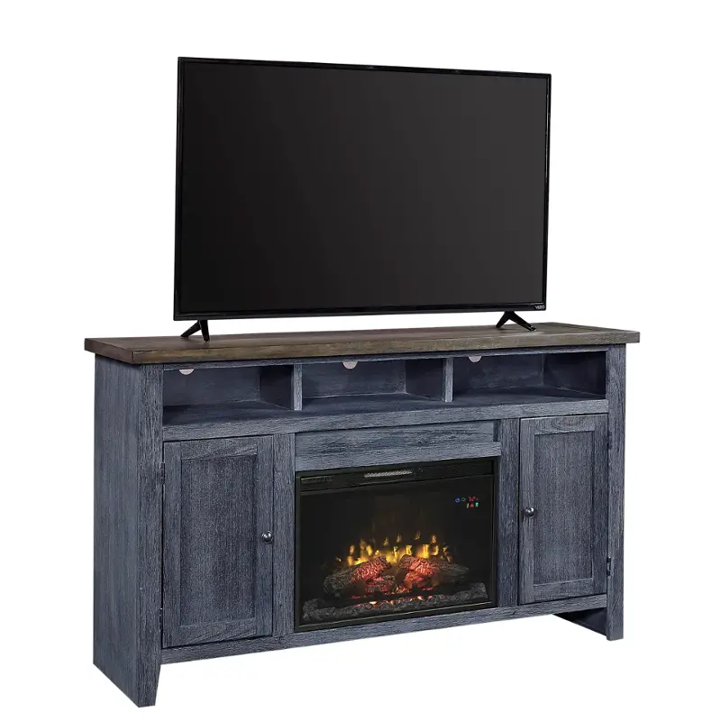 Me1901-mbl Aspen Home Furniture Eastport - Malta Blue Home Entertainment Furniture Fireplace