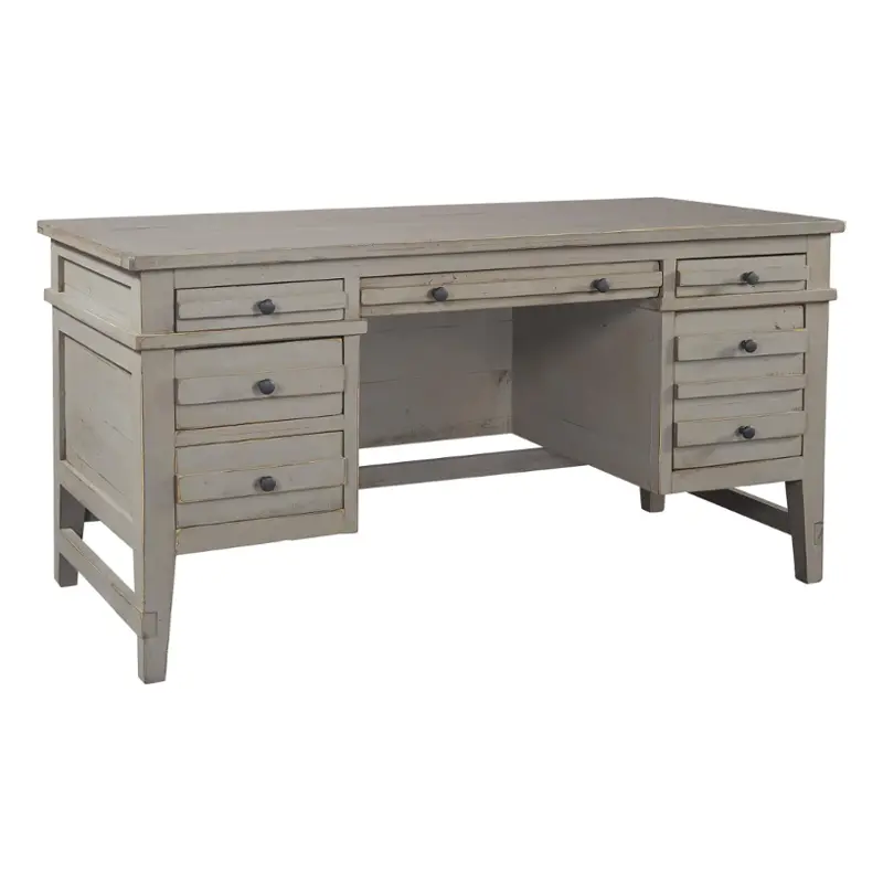 I358-371-wgy Aspen Home Furniture Reeds Farm - Weathered Grey Home Office Furniture Desk