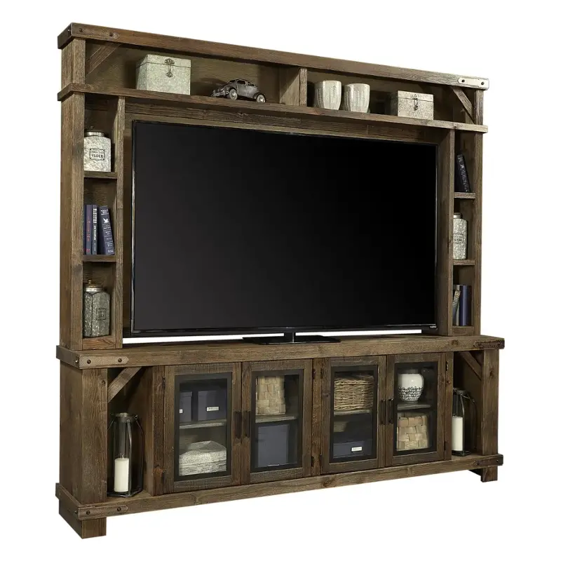 Wdo1270h-bdl Aspen Home Furniture Sawyer - Brindle Home Entertainment Furniture Entertainment Center