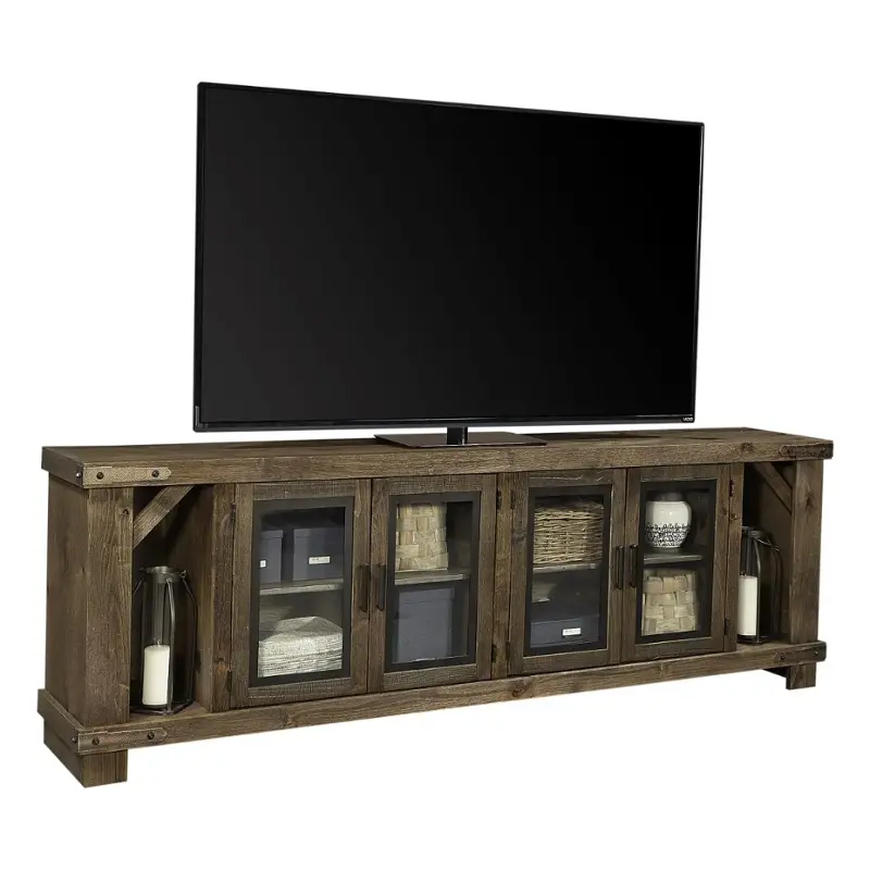 Wdo1270-bdl Aspen Home Furniture Sawyer - Brindle Home Entertainment Furniture Tv Console