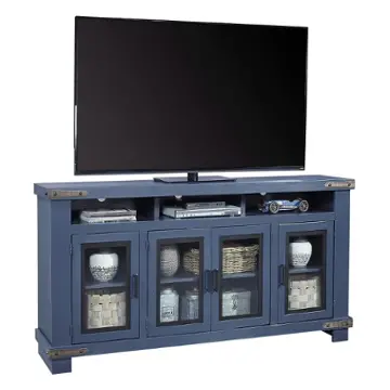 Mo1252-mbl Aspen Home Furniture Sawyer - Malta Blue Home Entertainment Furniture Tv Console